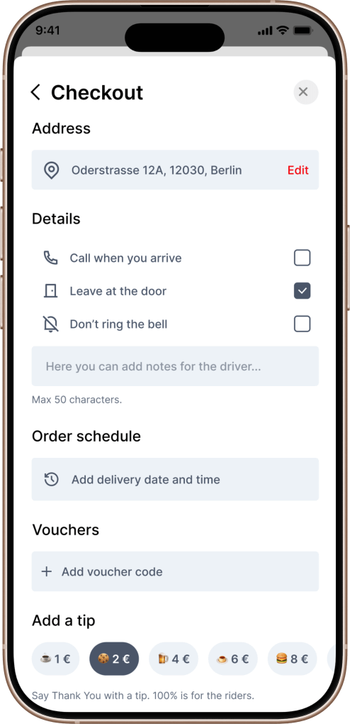 Pinduoduo clone checkout screen