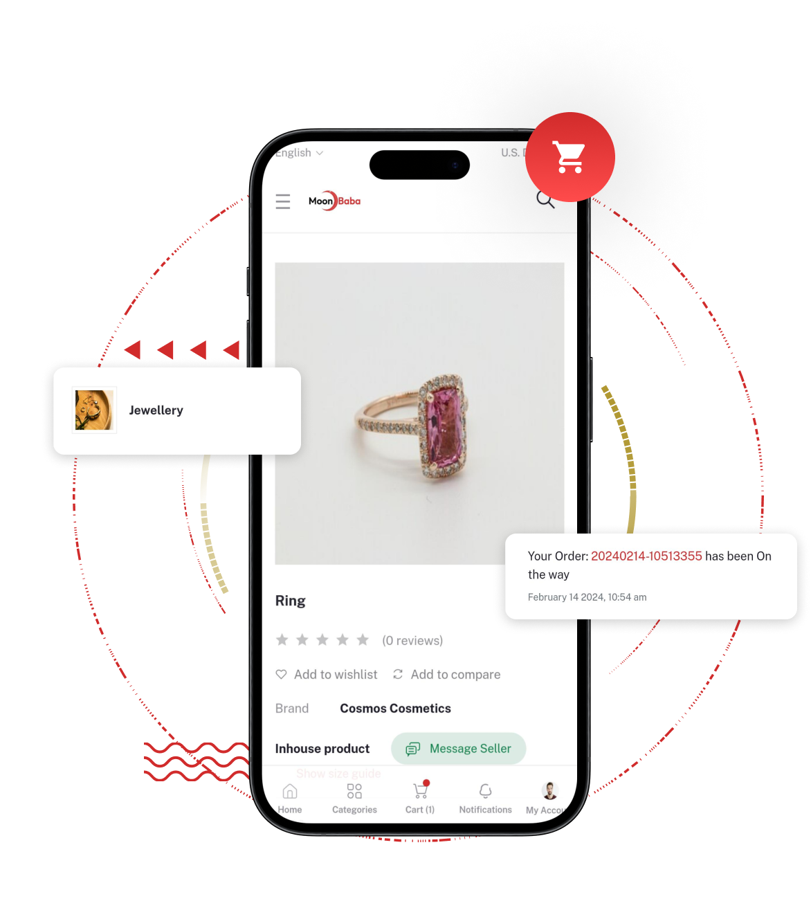 Product listing app screen