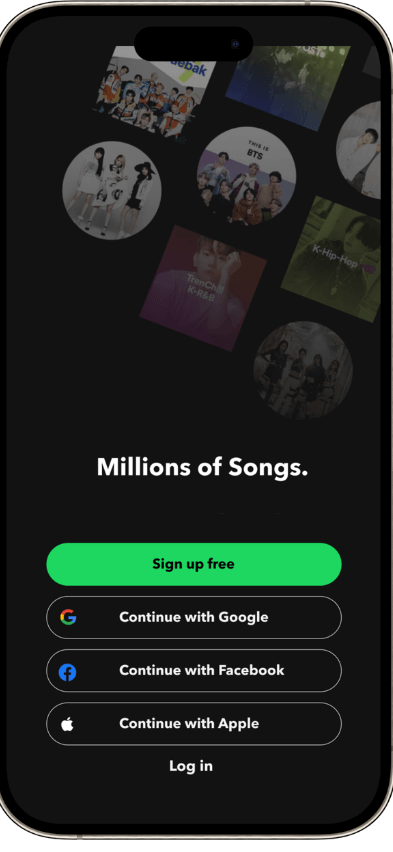 Spotify clone sign up screen