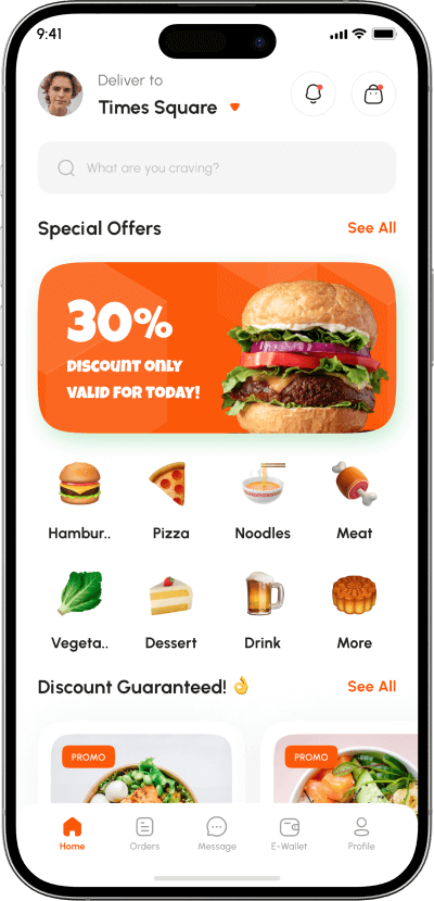 Swiggy clone home screen
