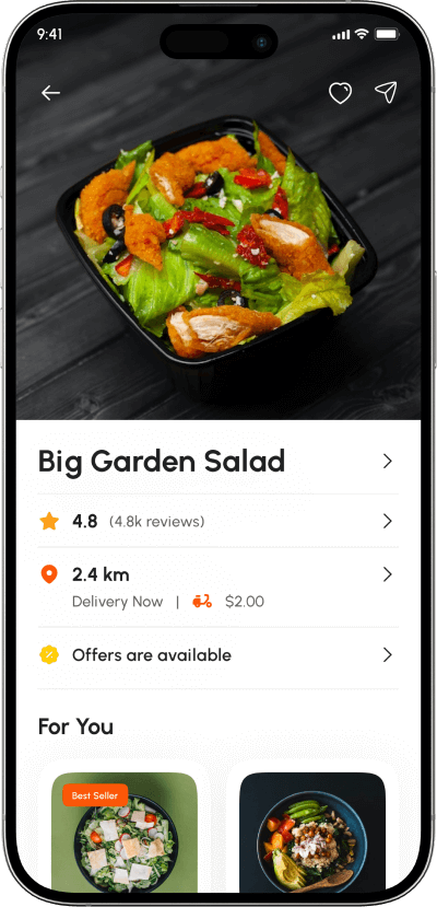 Swiggy clone item detail screen