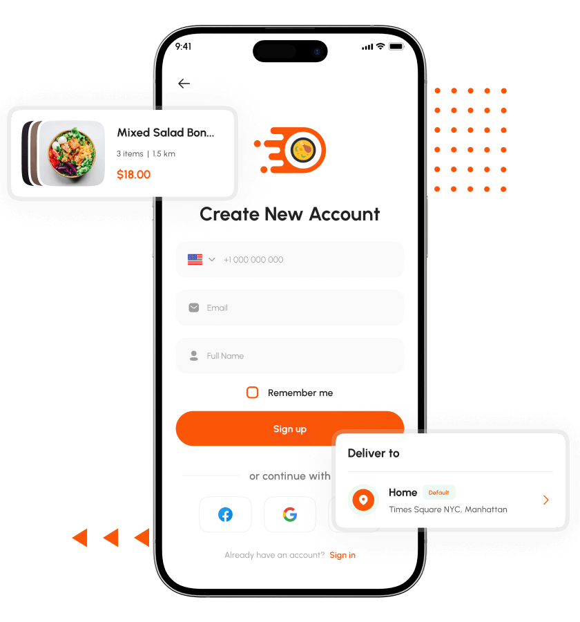 Swiggy clone login feature