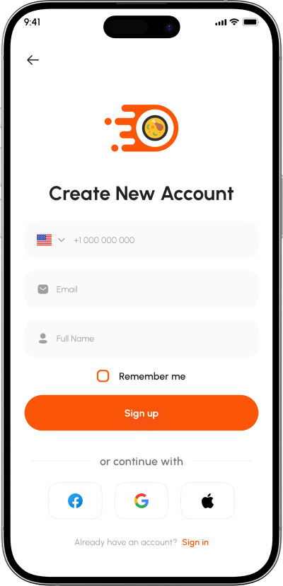 Swiggy clone login screen
