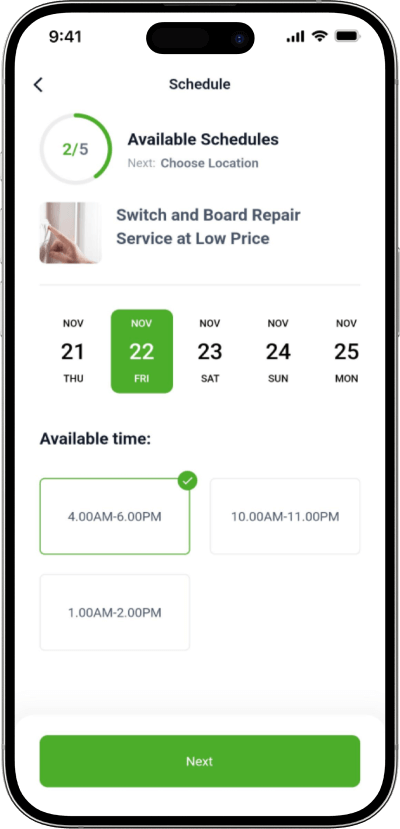 Taskrabbit clone schedule services