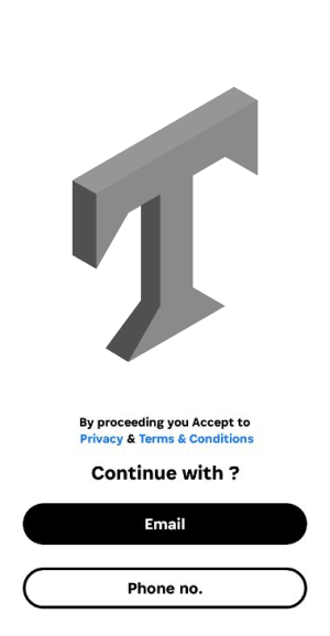 Threads clone signup screen