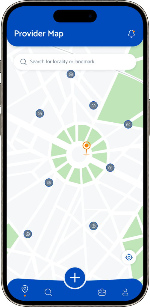Thumbtack Clone Map Screen