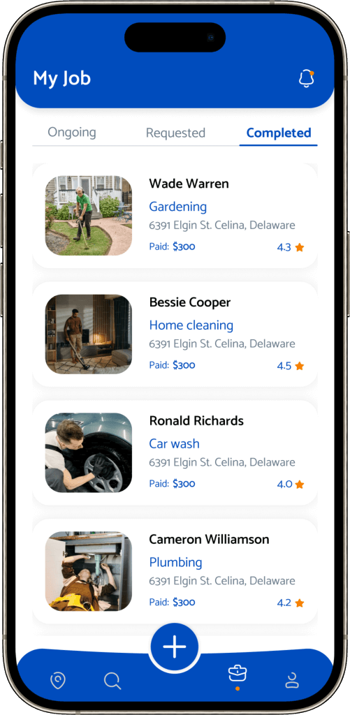 Thumbtack Clone my job screen