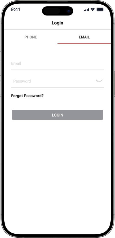 TikTok clone login screen