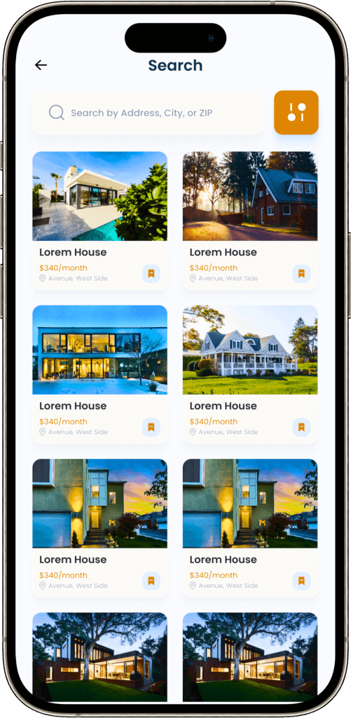 Trulia Clone search screen