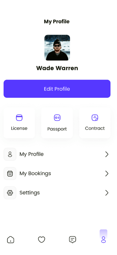 Turo clone user profile