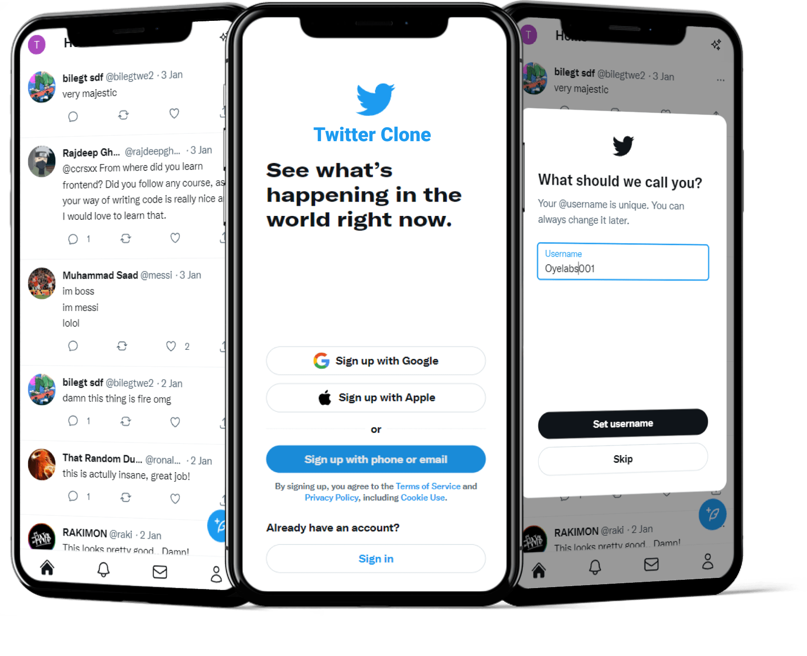 Twitter clone