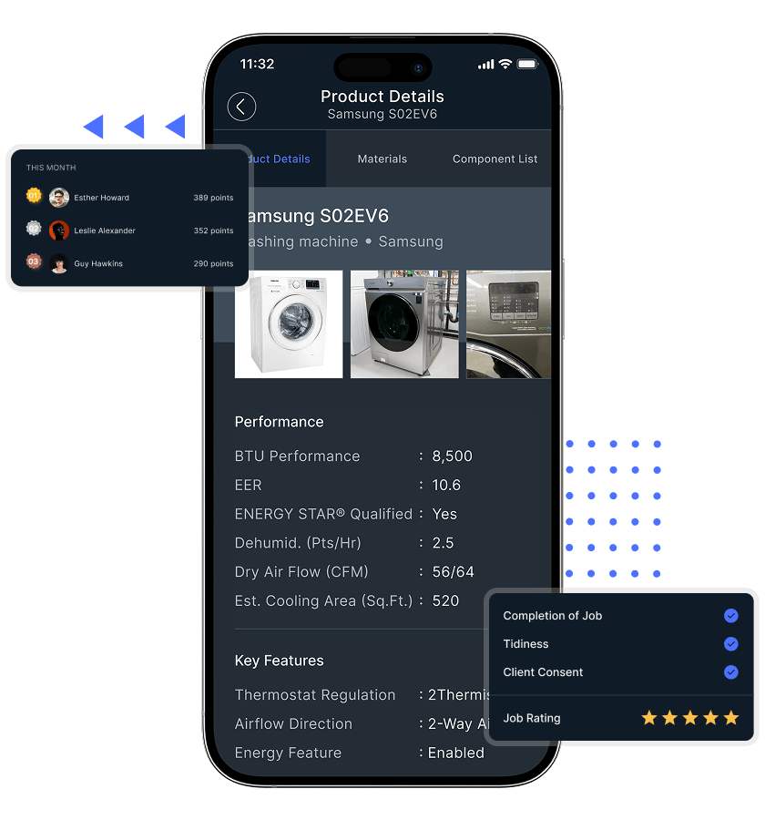 Uber for mechanics product details and mechanic profile rating feature