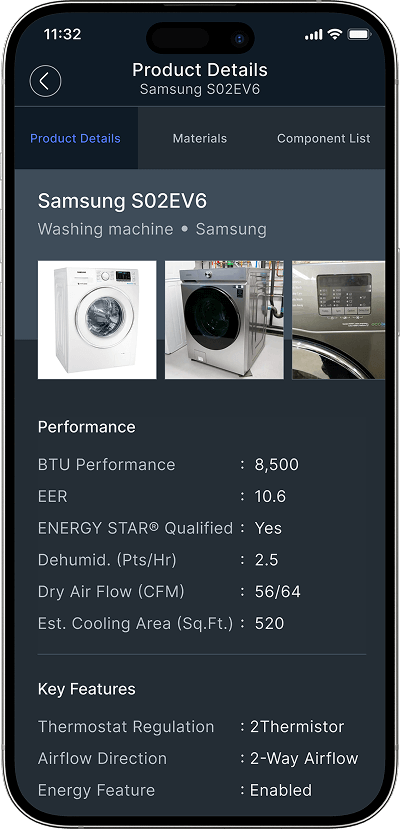 Uber for mechanics product information screen