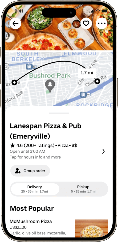 Ubereats clone Delivery Screen
