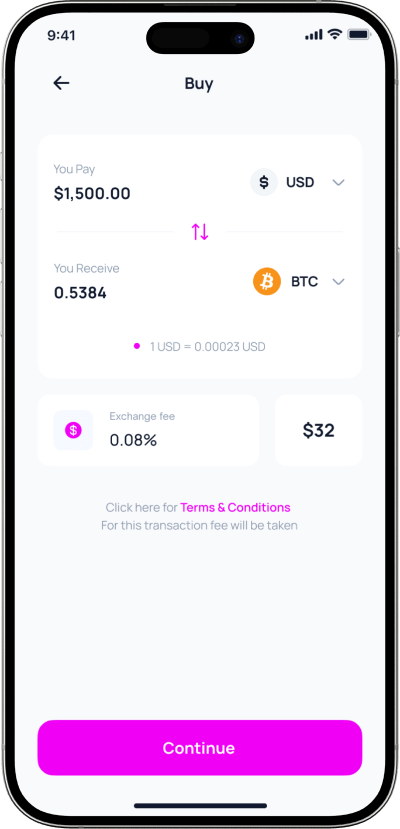 Uniswap clone crypto buy screen