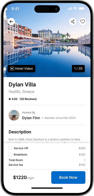Vacation rental script detailed invoice screen