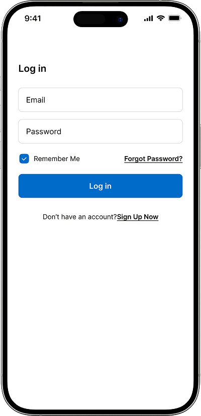 Vacation rental script login screen