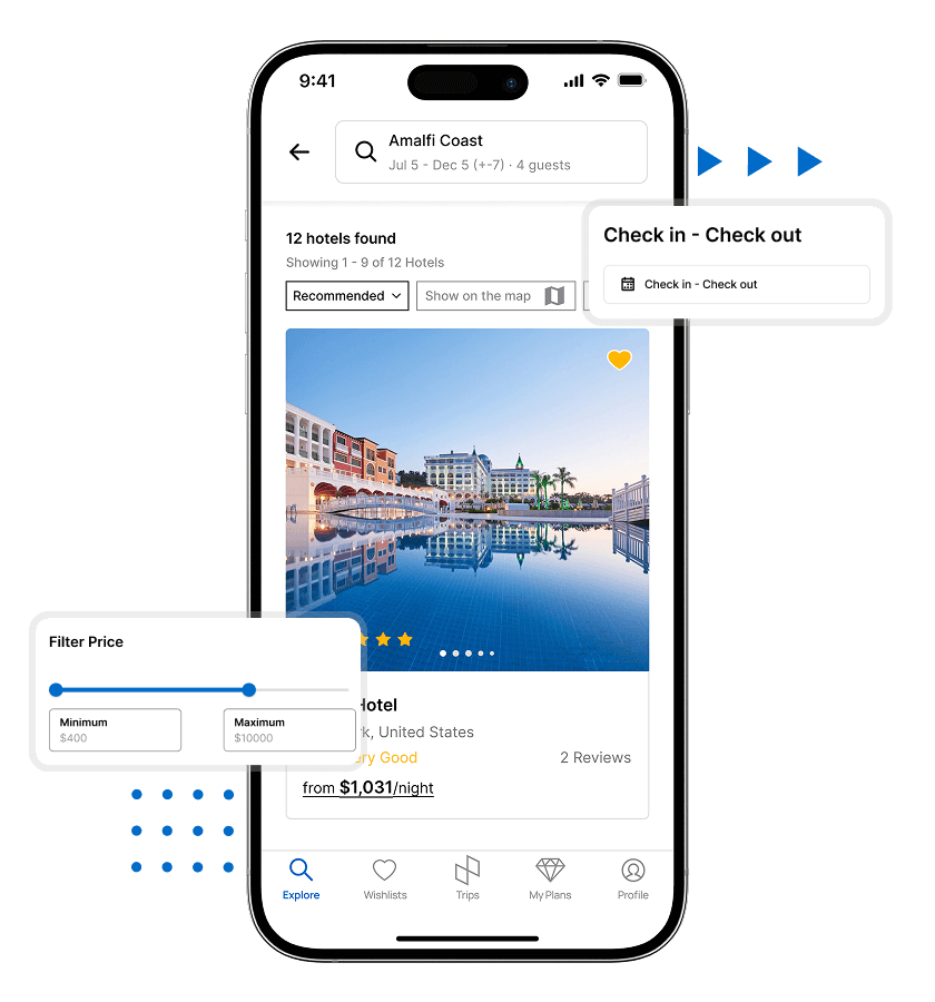 Vacation rental script property detail and price filters feature