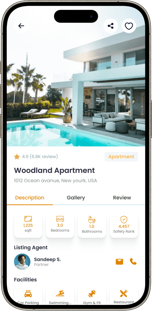Vrbo Clone Apartment detail screen