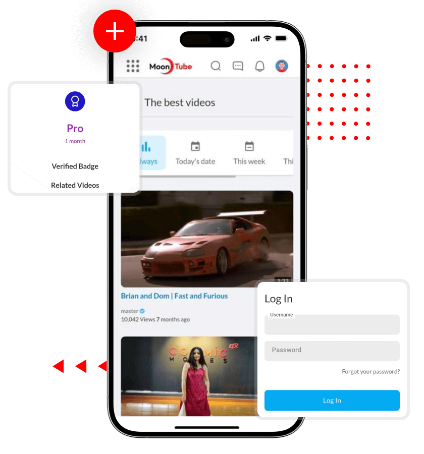 Youtube clone User App Features