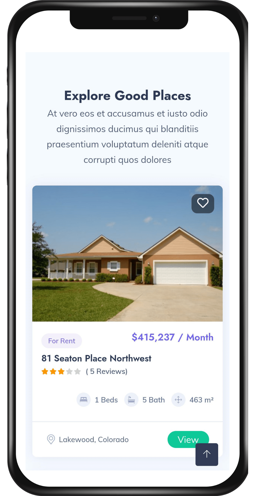 Zillow clone explore screen